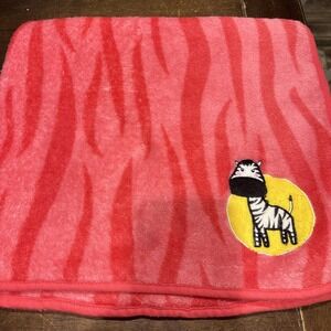 Regent Baby Blanket Pink Zebra zebra Stripes Lovey Fleece Lovey Girl Security